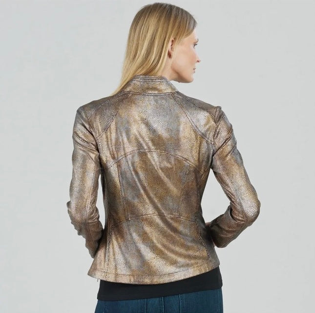 Liquid Leather Metallic Jacket