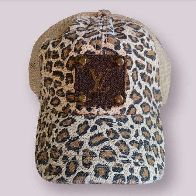 Leopard Cap With Louis Vuitton Accent