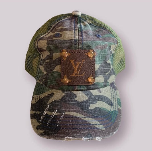 Camo Cap With Louis Vuitton Accent