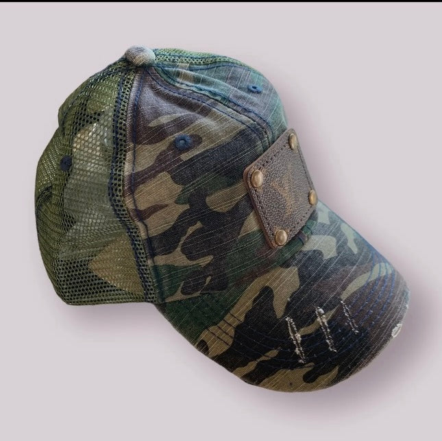 Camo Cap With Louis Vuitton Accent